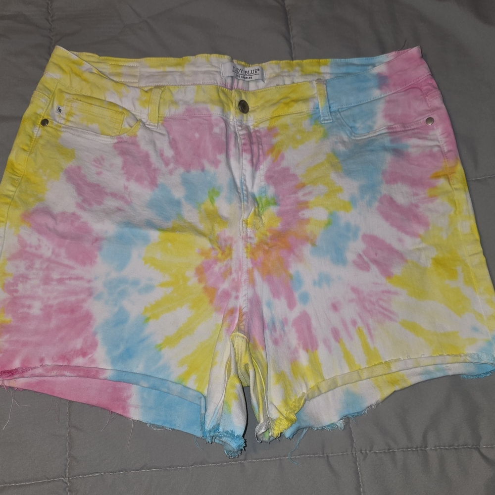Tie-Dye Pastel High-Rise Women’s Shorts